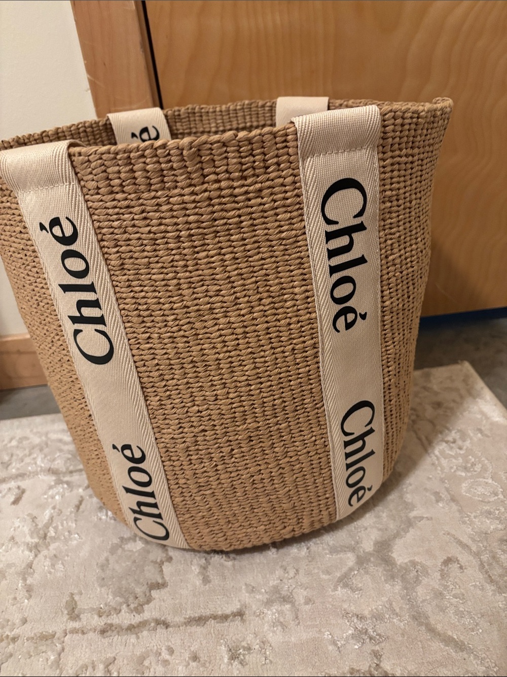 Authentic Chloe Large Woody Basket - NWT